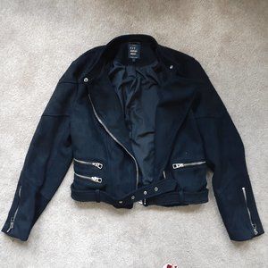 Zara Faux Suede Biker Jacket